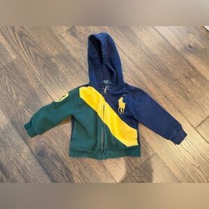 Ralph Lauren Kids' Hoodie in Green, Yellow, and Blue